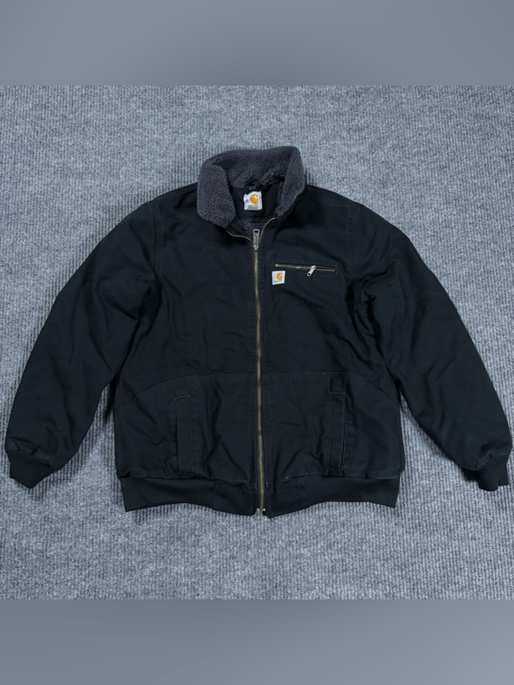 Carhartt Weathered Wildwood Jacket Women’s XL Black Sherpa Lined 100815-001